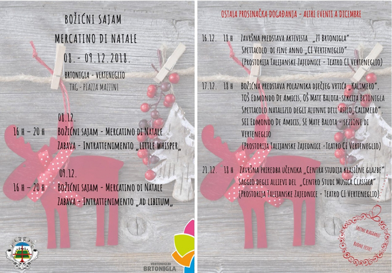 Razna blagdanska događanja tijekom prosinca u Brtonigli