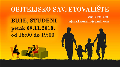 Obiteljsko savjetovali&scaron;te u Bujama tijekom studenog