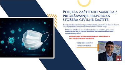 Podjela za&scaron;titnih maskica u Bujama