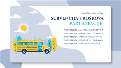 Obavijest o subvenciji tro&scaron;kova participacije u bujskom vrtiću, &scaron;koli, ...