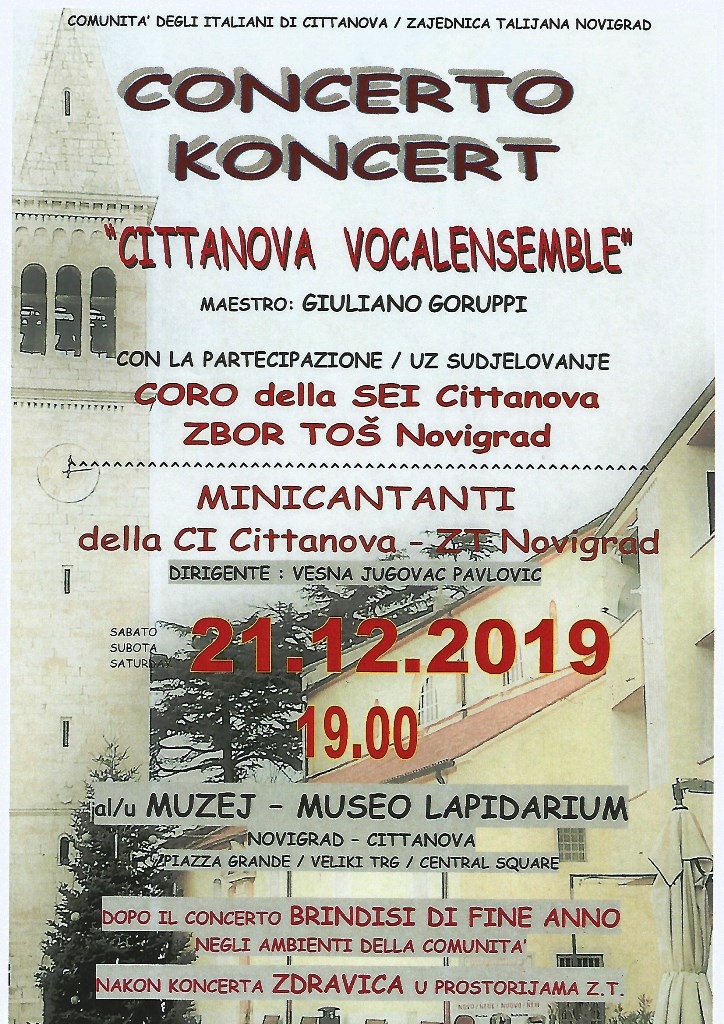 Koncert: Cittanova vocalensemble (Gosti: Zbor TO&Scaron; Novigrad i Minicantanti Zajednice Talijana Novigrad