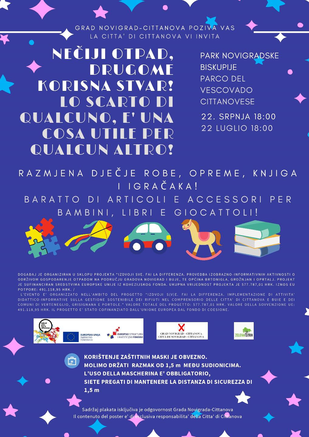 Sajam razmjene dječje robe, opreme, knjiga i igračaka