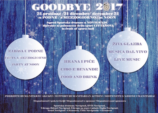 Ispraćaj Stare godine u podne u Novigradu-Goodbye 2017!