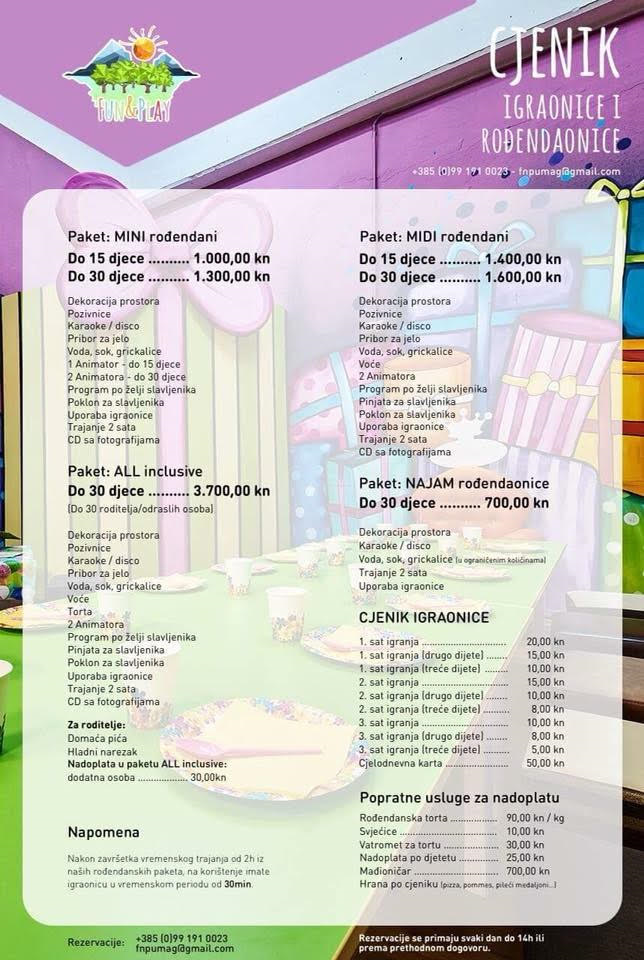 FUN & PLAY moderan način zabave za male i velike