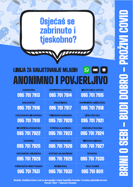 Pokrenute linije za psiholo&scaron;ku pomoć mladima