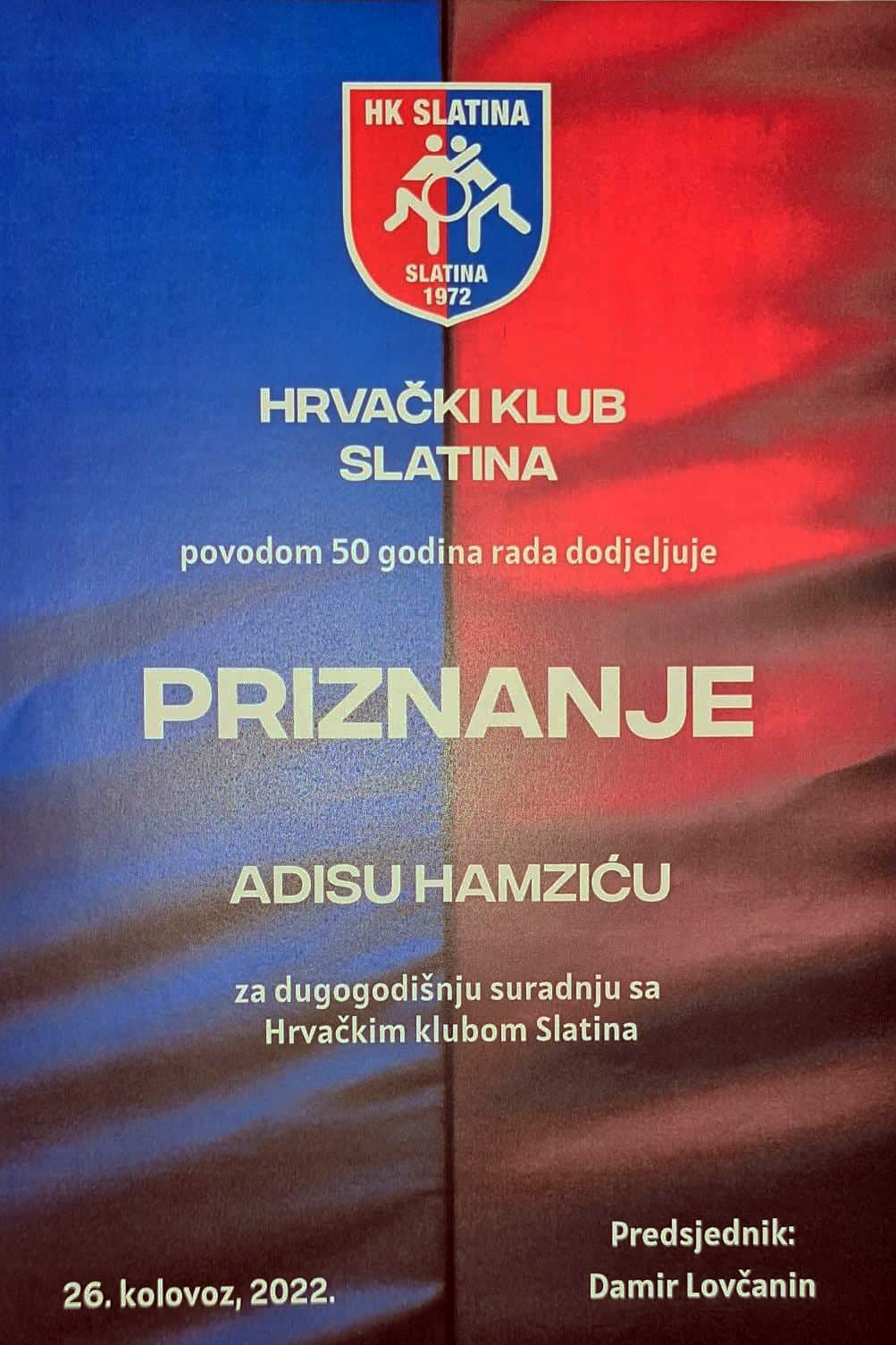 priznanje Hrvački