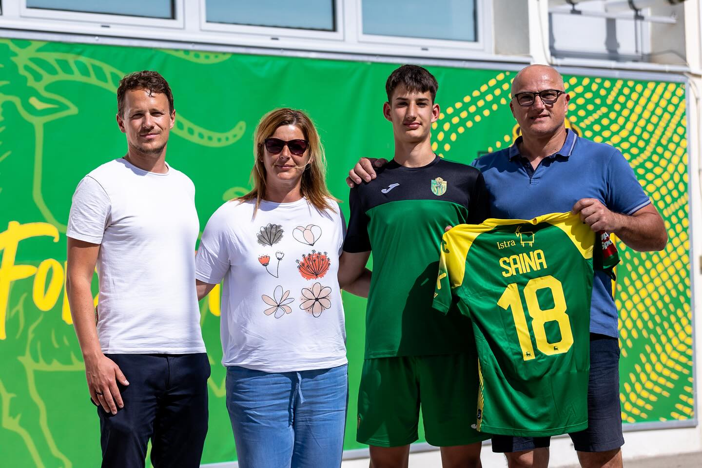 Diego Saina i roditelji