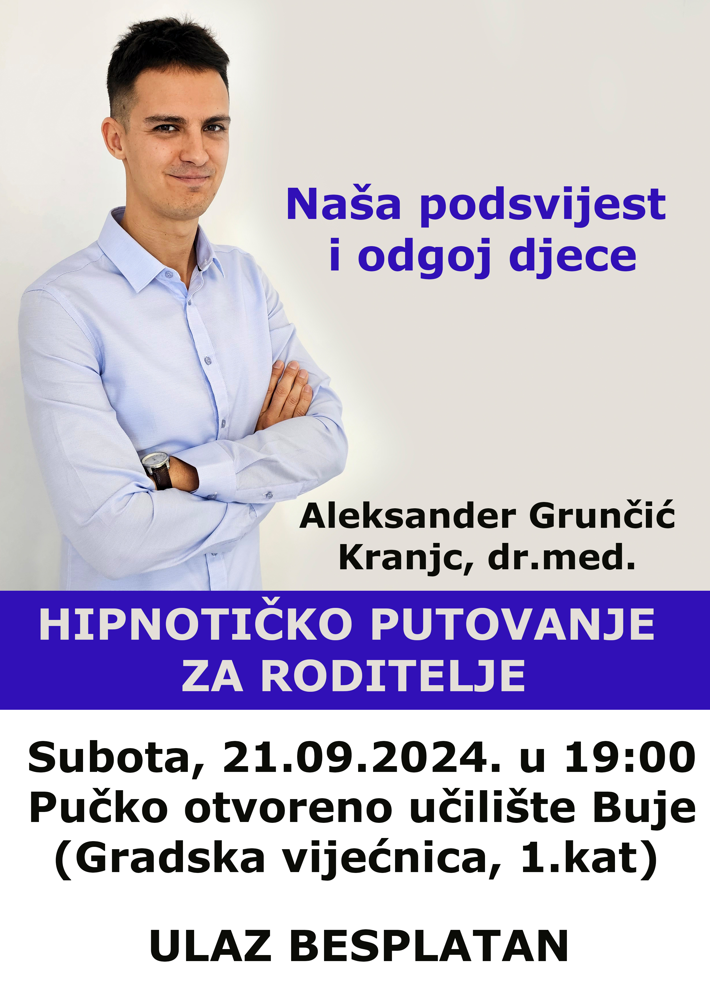 Plakat predavanje hipnoterapija 21-09-2024 ver2