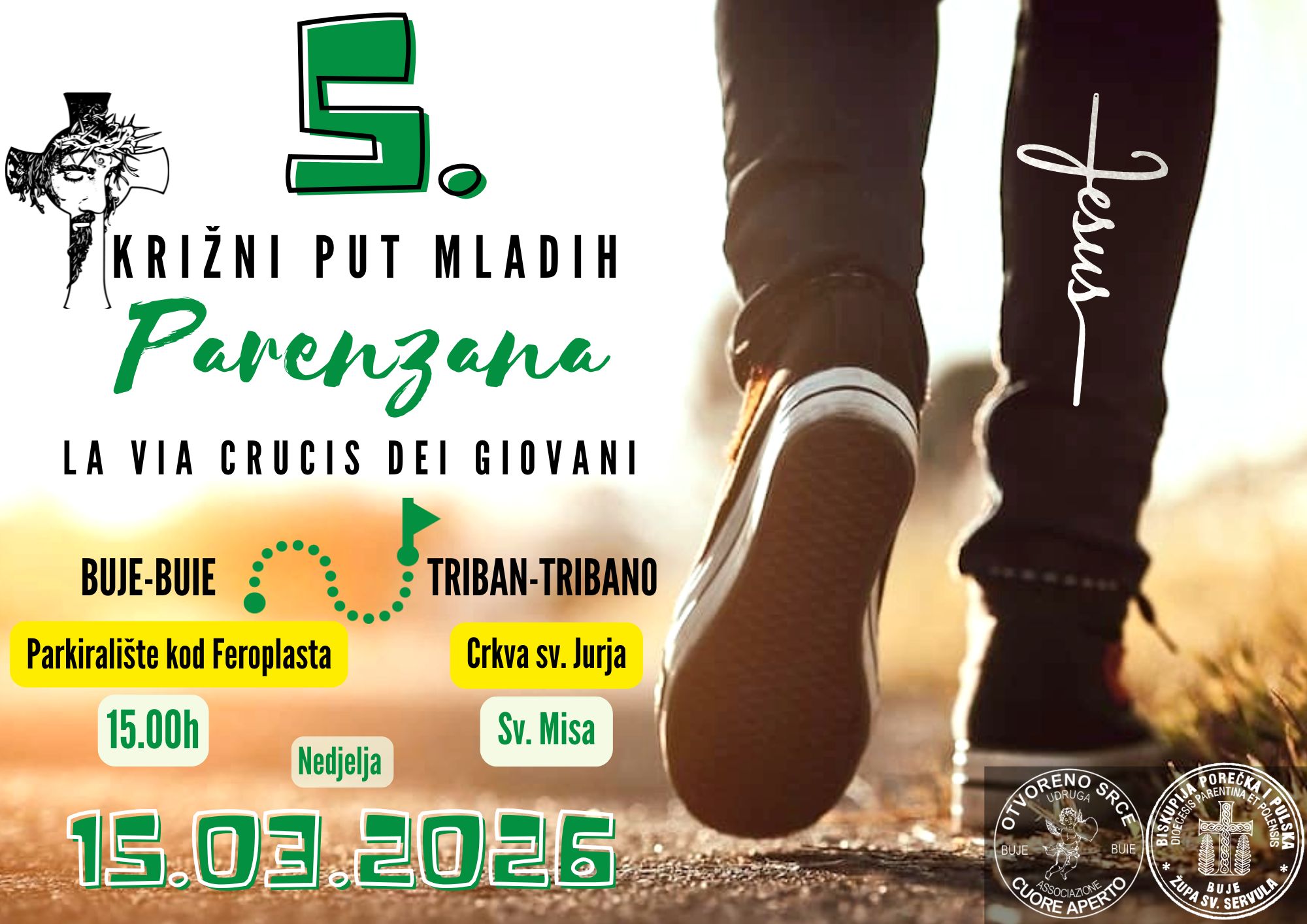 Plakat Najava 5- Križnog puta mladih Parenzana