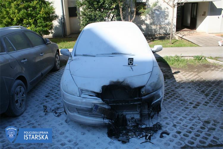 požar automobila, Poreč