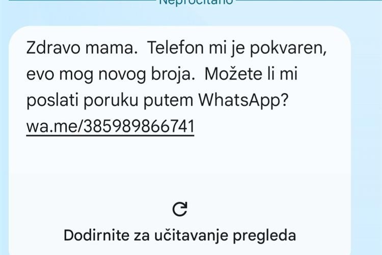 sms prijevara putem mobitela