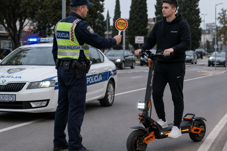 električni romobil, policija zaustavljanje