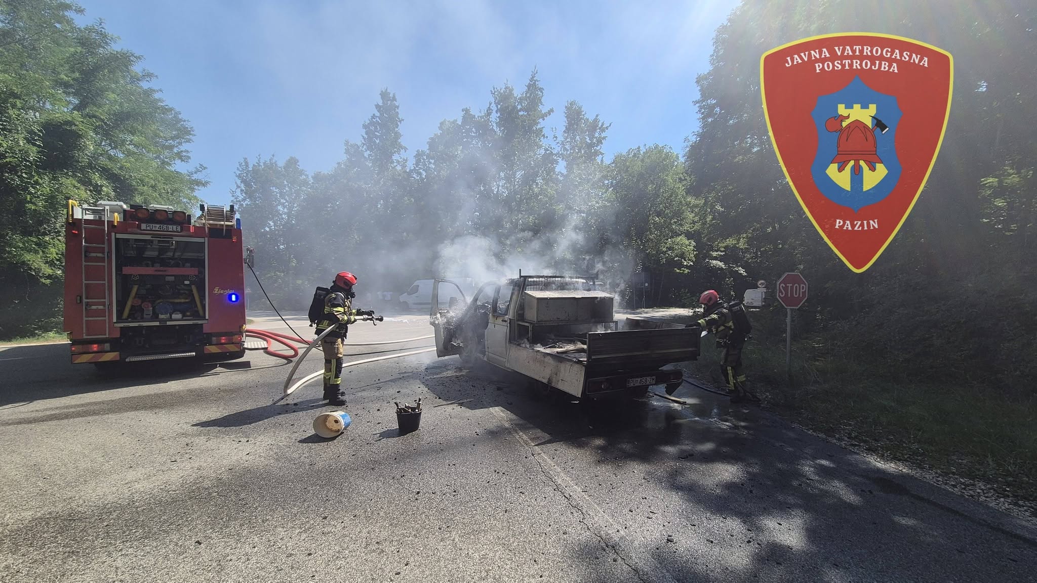 požar kamiona, vatrogasci