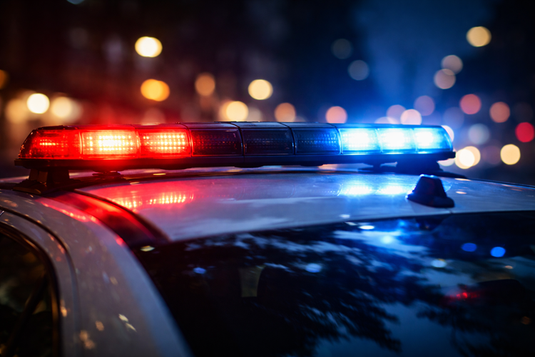 policija mračna, rotacija na vozilu