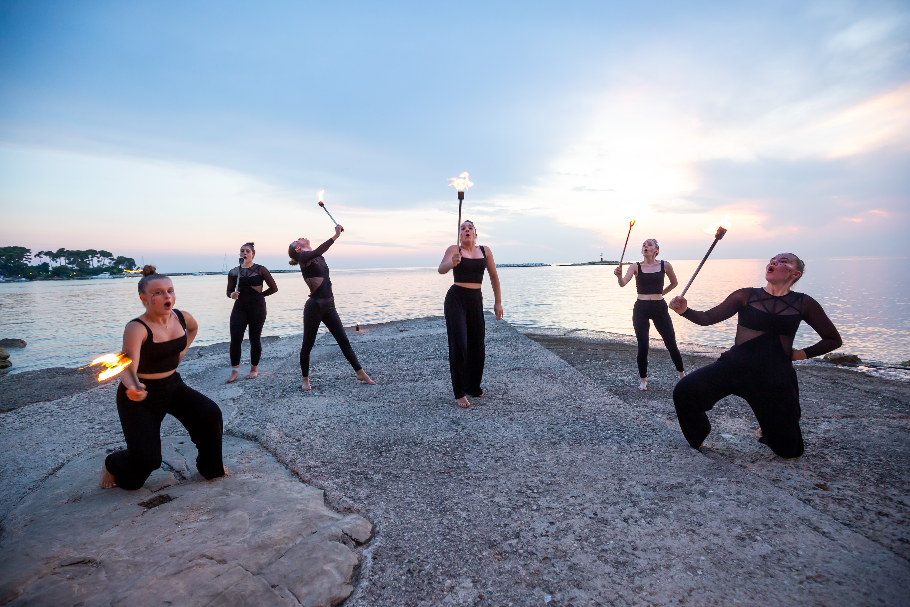 Porečko ljeto, ples s vatrom, Melting sunset