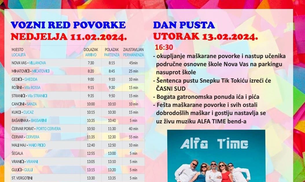 Poreč ma&scaron;kare 2024