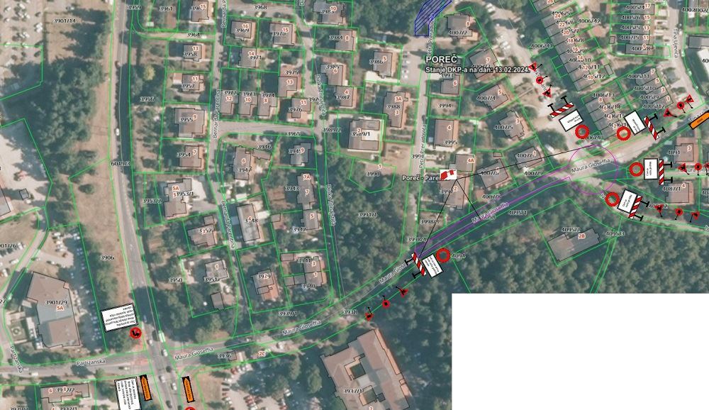 uređenje kružnog raskrižja u porečkom naselju Bolnica, zatvorena cesta