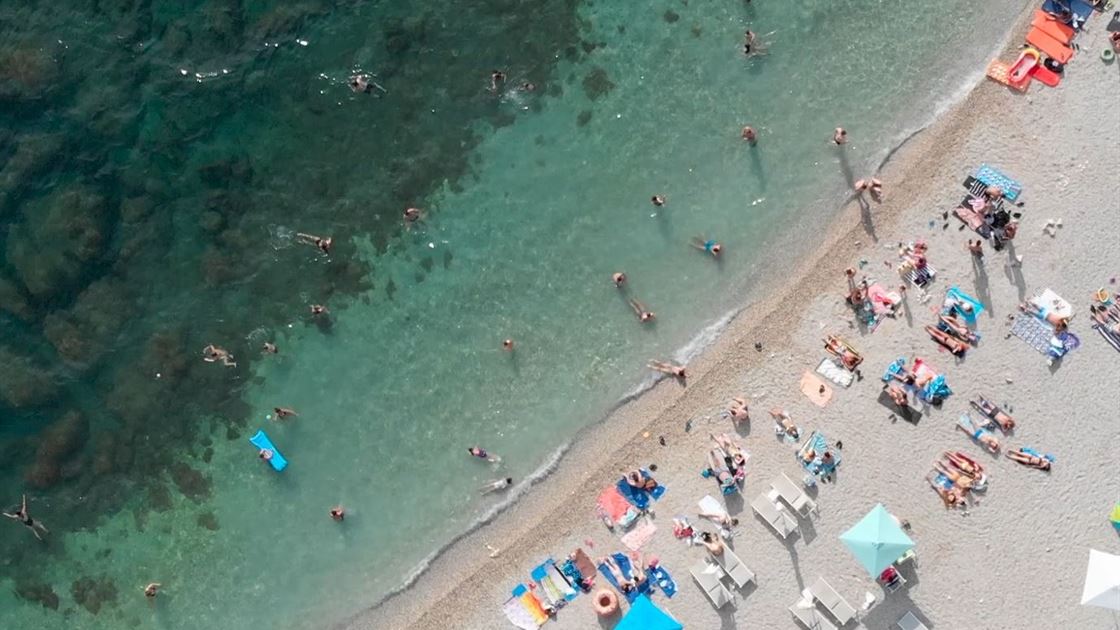 Poreč plaža, kupanje, ljeto, turisti, odmor