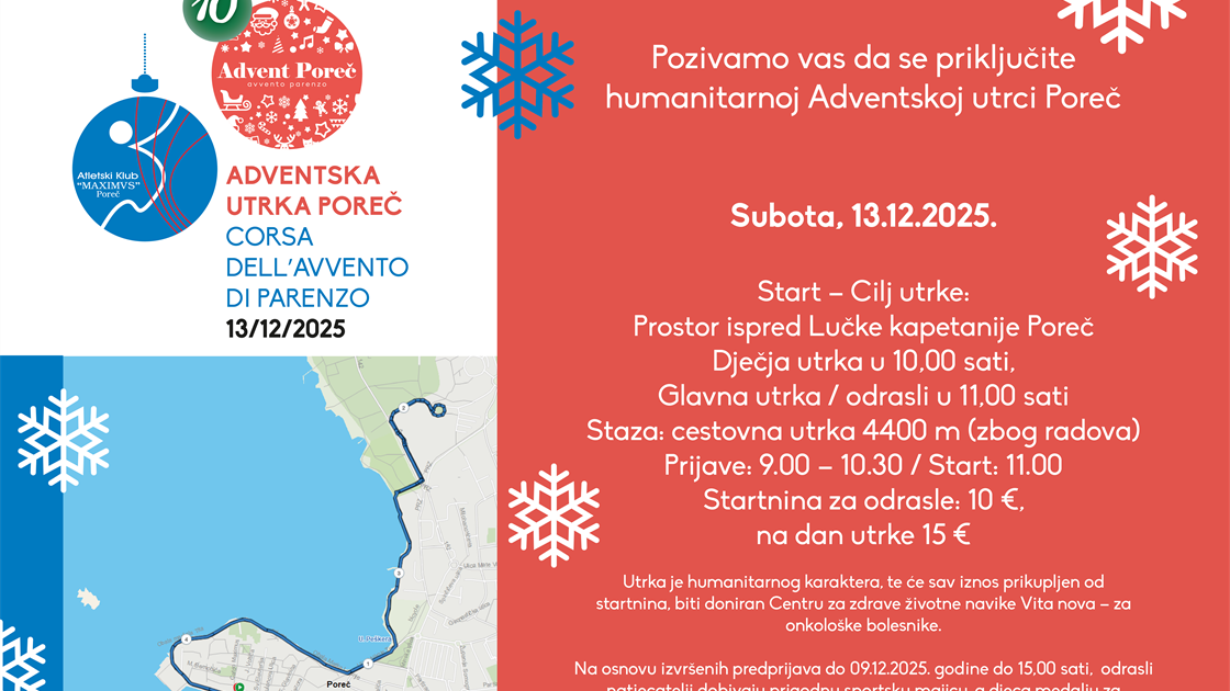 Poreč utrka za onokolo&scaron;ke bolesnike plakat