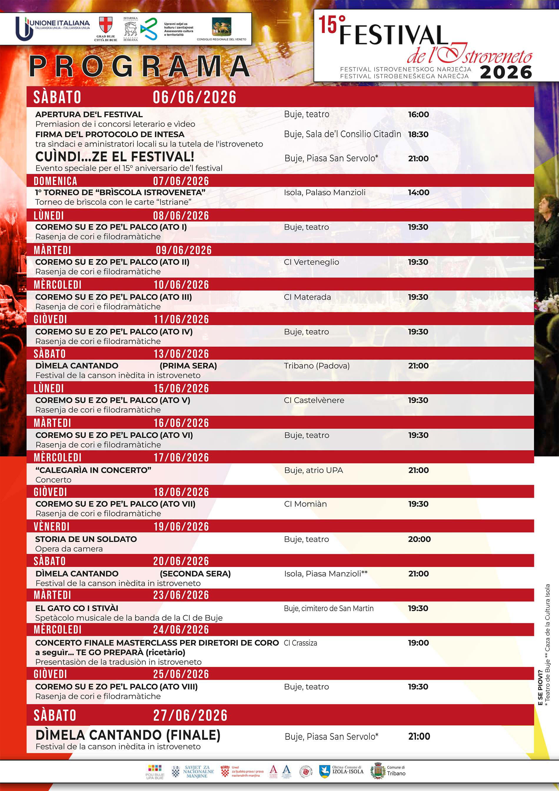 program Istroveneto 2026