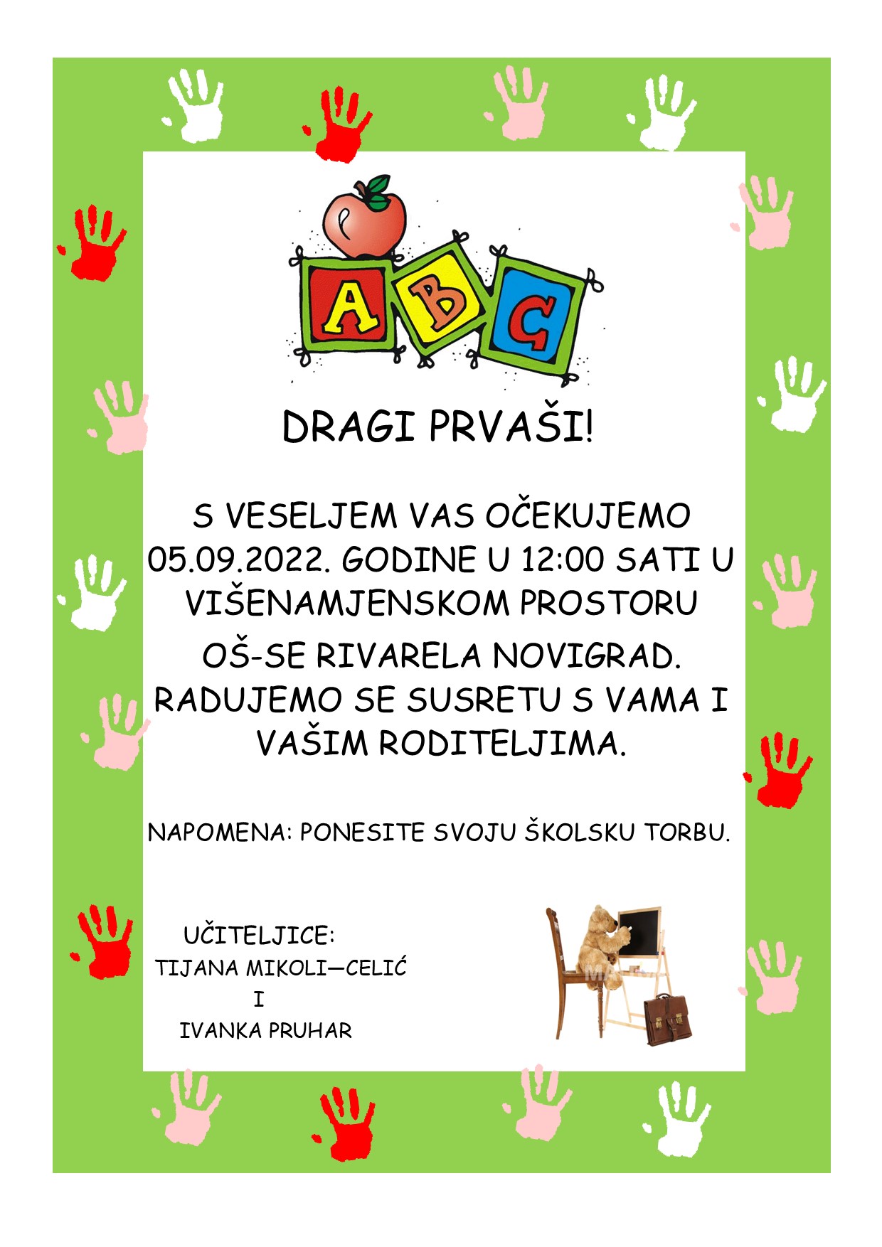 POZIVNICA PRVA&Scaron;I