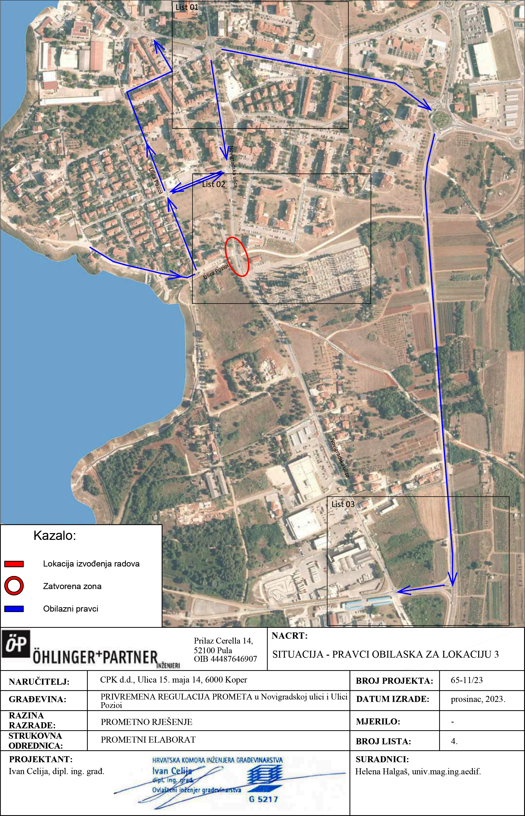ZATVARANJE DIJELA NOVIGRADSKE ULICE UMAG NB